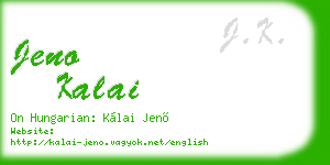 jeno kalai business card